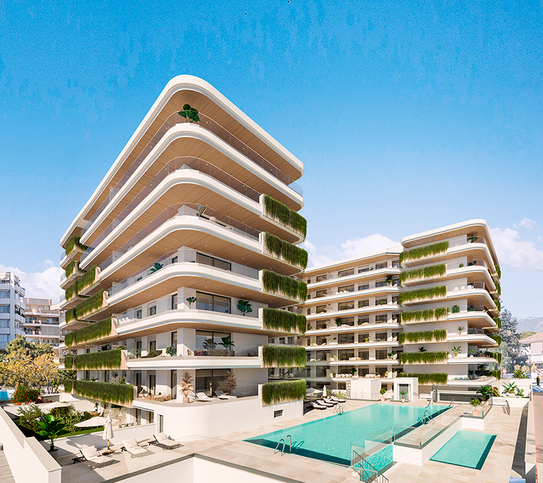 NIEUWBOUW APPARTEMENT TE KOOP OP SLECHTS EEN STEENWORP AFSTAND VAN HET STRAND, IN MARINA GEBIED (FUENGIROLA)