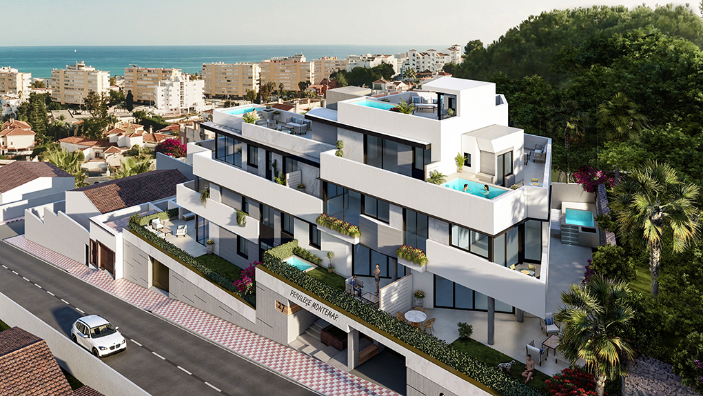 LUXUSWOHNUNG MIT MEERBLICK ZUM VERKAUF NEUBAU IN MONTEMAR (TORREMOLINOS)