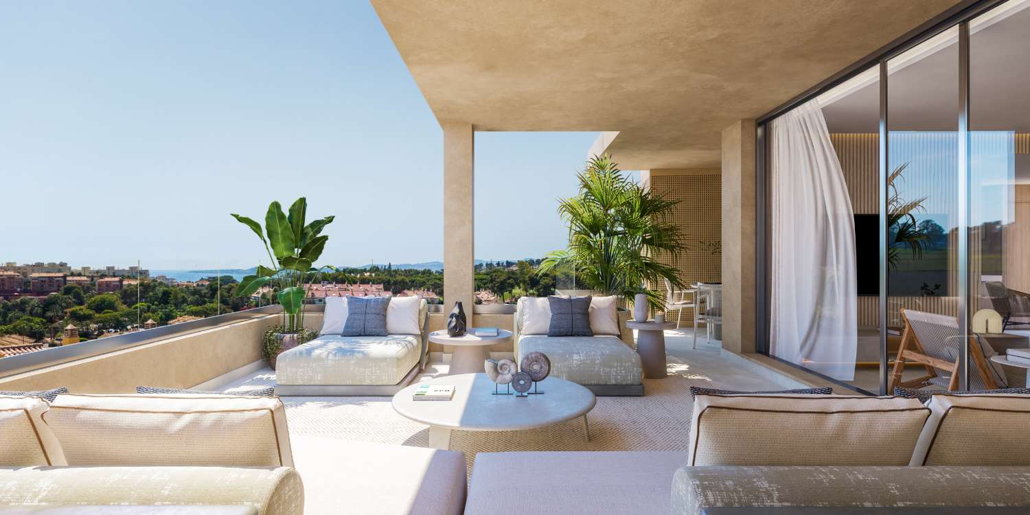 Nybyggnation. Stora lägenheter till salu i ett exklusivt bostadsområde i Benalmadena