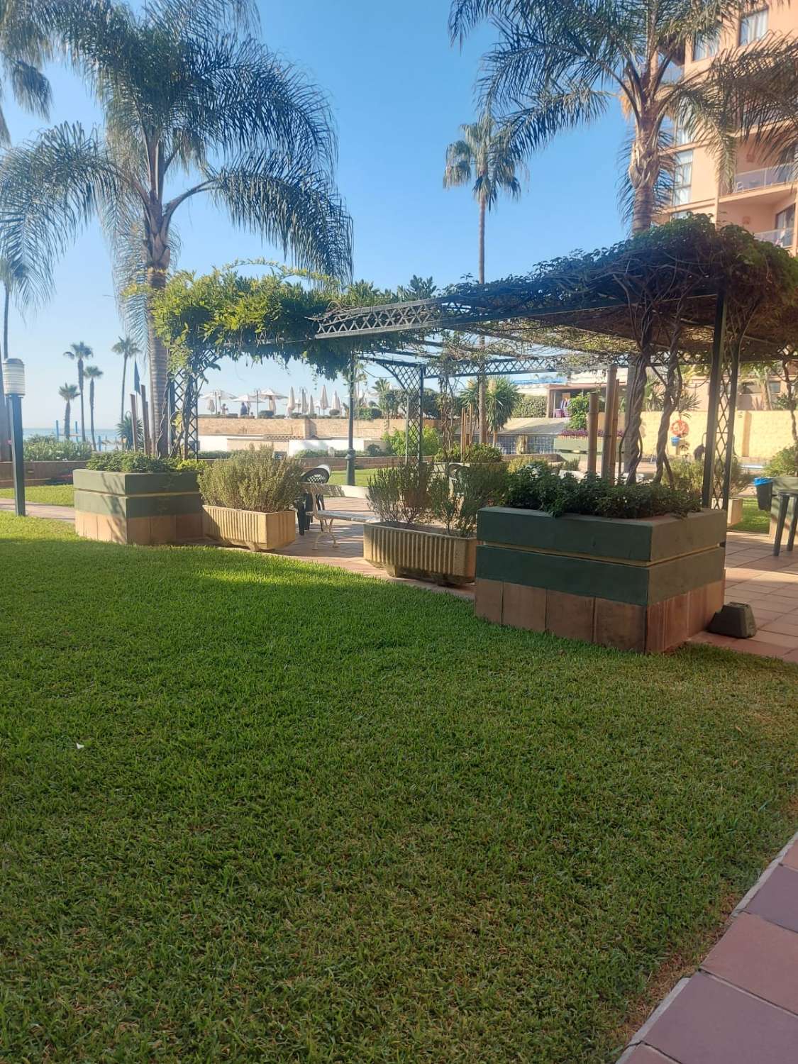 MEDIA TEMPORADA SE ALQUILA DESDE 1.9.25 -30.6.26 PRECIOSO APARTAMENTO EN 1ª LINEA DE PLAYA  CON VISTAS AL MAR  EN LA CARIHUELA ( TORREMOLINOS )