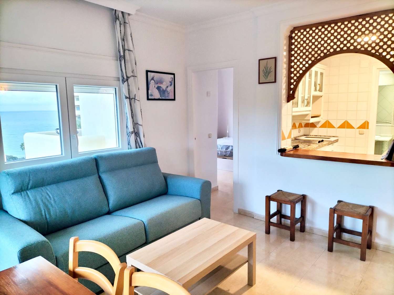 FLOT LEJLIGHED MED HAV I BENALMADENA PÅ 2. LINJE AF STRANDEN TIL LEJE PÅ LANG SIGT