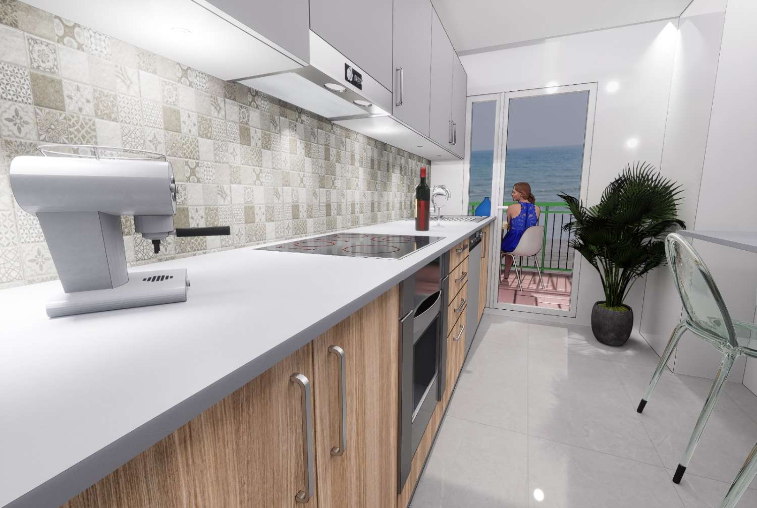 SE ALQUILA 01.04.26 - 31.05.27 MAGNIFICO APARTAMENTO CON VISTAS AL MAR EN 1ª LINEA EN FUENGIROLA