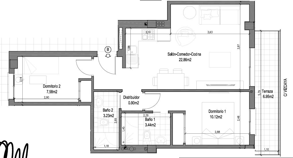 LARGA TEMPORADA . SE ALQUILA DESDE 15.6.26 BONITO APARTAMENTO  A ESTRENAR EN CENTRO DE FUENGIROLA